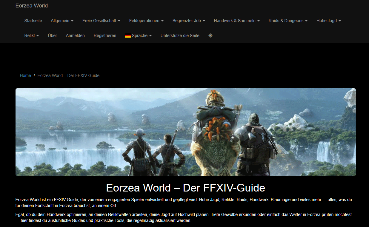 Eorzea World is now available in German!